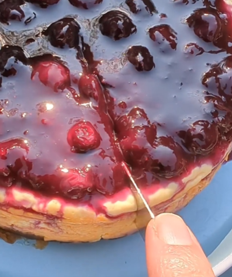 Blueberries Covered Cheesecake